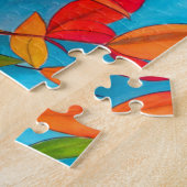 オレン葉ジオリジナル水彩画 ジグソーパズル (側面)