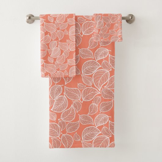 オレン葉ジタオルの白 バスタオルセット (インサイチュ)