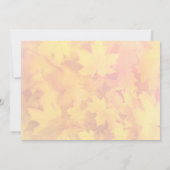 オレン葉ジ秋秋結婚の式典 招待状 (裏面)