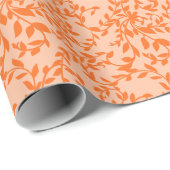 オレン離れジ植物学フローラスクリプト名前をカスタムする ラッピングペーパー (ロールコーナー)