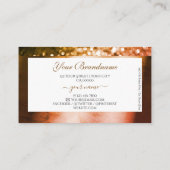 オレン頭が切れるジピンクグラデーショングリッターホワイトとモノグラム 名刺 (裏面)