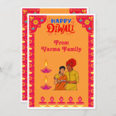 オレン飾ジハッピーディワリ シーズンカード (正面/裏面)