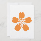 オレン魅力的ジ桜結婚式招待状 招待状 (裏面)