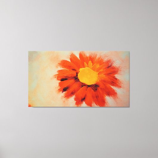 オレン鮮やかジひまわり キャンバスプリント (正面)