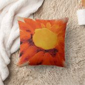 オレン鮮やかジひまわり クッション (ブランケット)