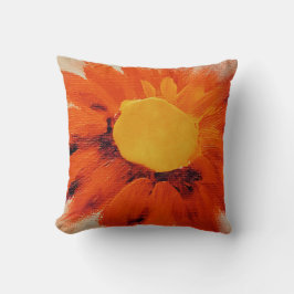 オレン鮮やかジひまわり クッション