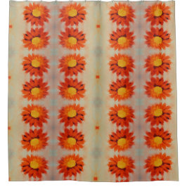 オレン鮮やかジひまわり シャワーカーテン