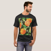 オレン鮮やかジシームレスパターンデザイン Tシャツ (正面フル)
