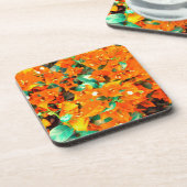 オレン鮮やかジブーゲンビリアの花 コースター (左側)