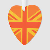 オレン鮮やかジユニオンジャックブリティッシュ国旗スワッグ オーナメント (正面)