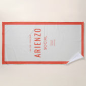 オレン鮮やかジレトロSNSインフルエンサープロモーション ビーチタオル (正面)