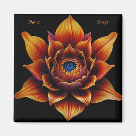 オレン鮮やかジ花頭植物美術 マグネット