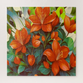 オレン鮮やかジ花 ジグソーパズル