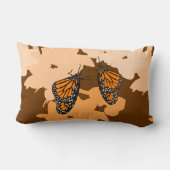 オレン鮮やかジ(昆虫)オオカバマダラ、モナーク蝶ペア ランバークッション (裏面)