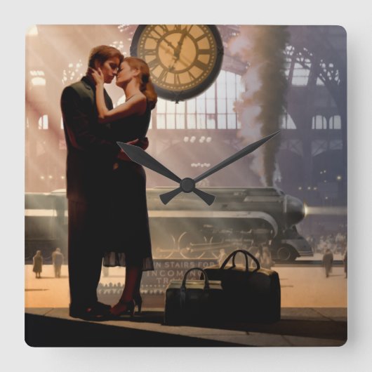 オレヴォワール スクエア壁時計 (正面)