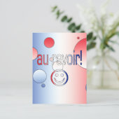 オレヴォワール!フラッフランスのグカラーアポップ・アートのート ポストカード (スタンド正面)