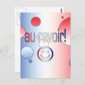 オレヴォワール!フラッフランスのグカラーアポップ・アートのート ポストカード (正面/裏面)