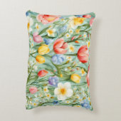 オロсフル春フローラフィールド。絵画の アクセントクッション (裏面(縦))