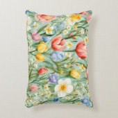 オロсフル春フローラフィールド。絵画の アクセントクッション (正面(垂直))