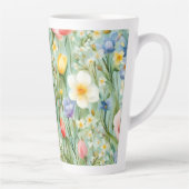 オロсフル春フローラフィールド。絵画の カフェラテマグ (右)