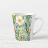 オロсフル春フローラフィールド。絵画の カフェラテマグ (右)