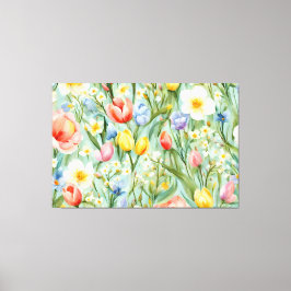 オロсフル春フローラフィールド。絵画の キャンバスプリント