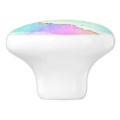 オロアゲート |フェイク虹色パステルグラデーション大理石 セラミックノブ (側面)