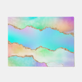 オロアゲート |フェイク虹色パステルグラデーション大理石 ドアマット (正面)