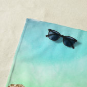 オロアゲート |フェイク虹色パステルグラデーション大理石 ビーチタオル (インサイチュ)