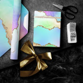 オロアゲート |フェイク虹色パステルグラデーション大理石 ラッピングペーパー