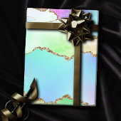 オロアゲート |フェイク虹色パステルグラデーション大理石 ラッピングペーパー