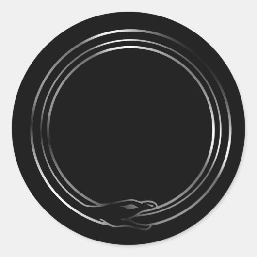 オロボロスのヘビのシンボル ラウンドシール (正面)