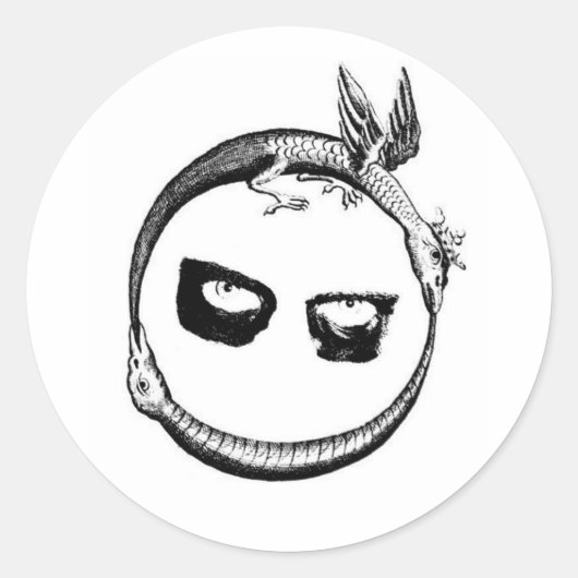 オロボロスステッカー ラウンドシール (正面)