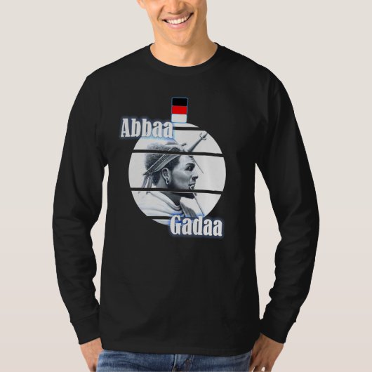 オロモ文化の文化のドレスの伝統Abbaa Gada Tシャツ (正面)