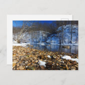 オロンニー川の冬、ハイバンクスのメトロパーク、OH ポストカード (正面/裏面)