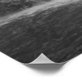 オワロア滝ズイン白黒 ポスター (角)