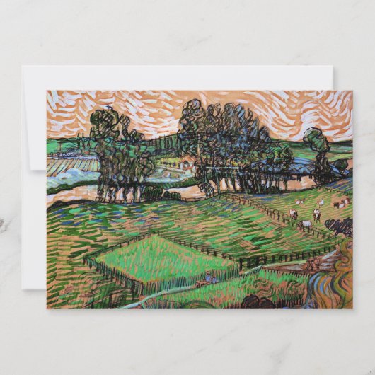 オワーズ川に架かる橋のある風景 シーズンカード (正面)