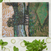 オワーズ川に架かる橋のある風景 ヴィンセント・ヴァン・ゴッホ キッチンタオル (折り畳み)