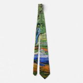 オワーズ川のほとり、アウヴェールスのフィンセント・ファン・ゴッホ ネクタイ (裏面)