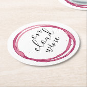 オンおもしろいクラウドワインラウンド紙コースター ラウンドペーパーコースター (アングル)