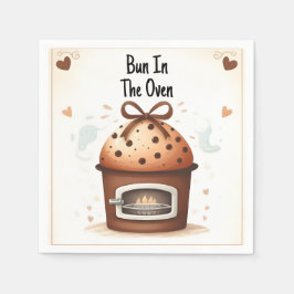 オンおもしろいレトロBohoケーキパンでオーブンの赤ちゃんシャワー スタンダードカクテルナプキン