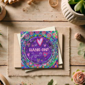 オンつるおもしろいパープル勇気付けられるハート