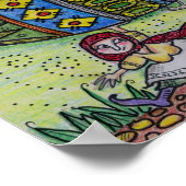 オンつるユーPysankaウクライナフォークアート ポスター (角)