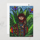 オンつるユーPysankaウクライナフォークアート ポストカード (正面/裏面)