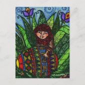 オンつるユーPysankaウクライナフォークアート ポストカード (正面)