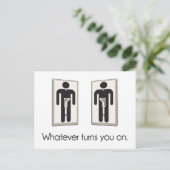 オンにすると何でもゲイオスのライトスイッチ ポストカード (スタンド正面)