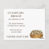 オンア転がお祝いグルメパーティの招待状 ポストカード (裏面)