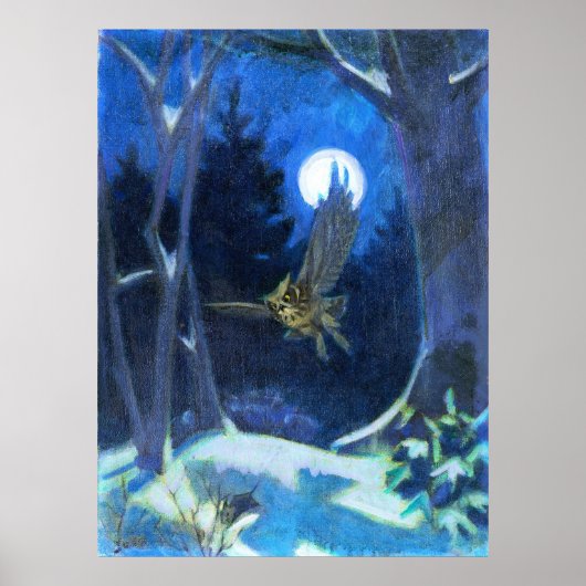 オンウイングス静かクラネク自然アートプリント ポスター (正面)