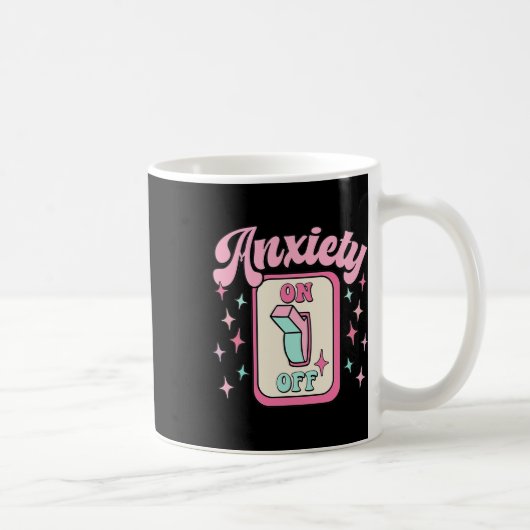 オンオフスイッチおもしろいメンタルヘルス認識度レトロ コーヒーマグカップ (右)