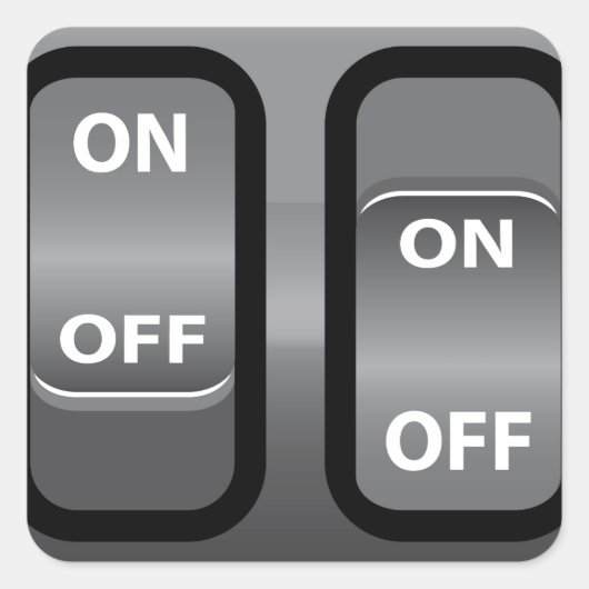 オンオフスイッチ スクエアシール (正面)